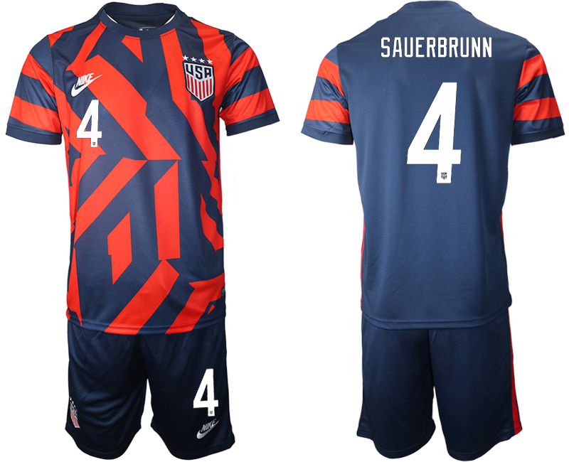 Men 2020-2021 National team United States away #4 blue Nike Soccer Jersey
